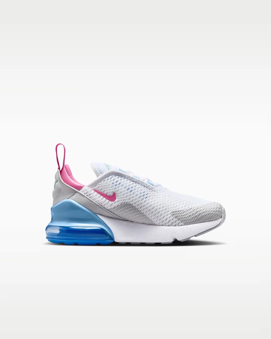 Детская обувь Nike Air Max 270, White/Football Blue/Arctic Green/Pinksicle — фото 3