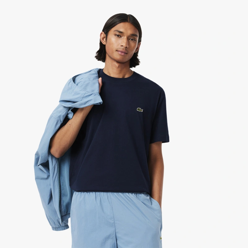 Футболка Lacoste Logo-Patch Cotton, темно-синий — фото 3
