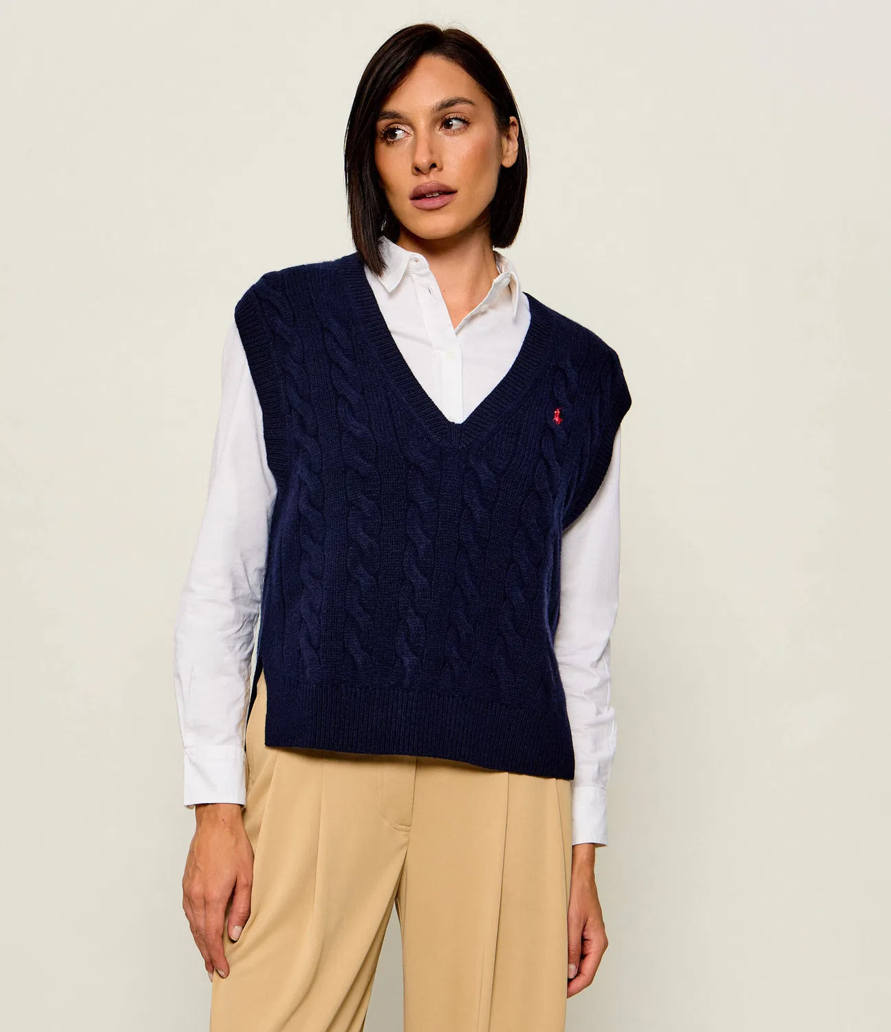 Жилет из шерсти Polo Ralph Lauren, темно-синий