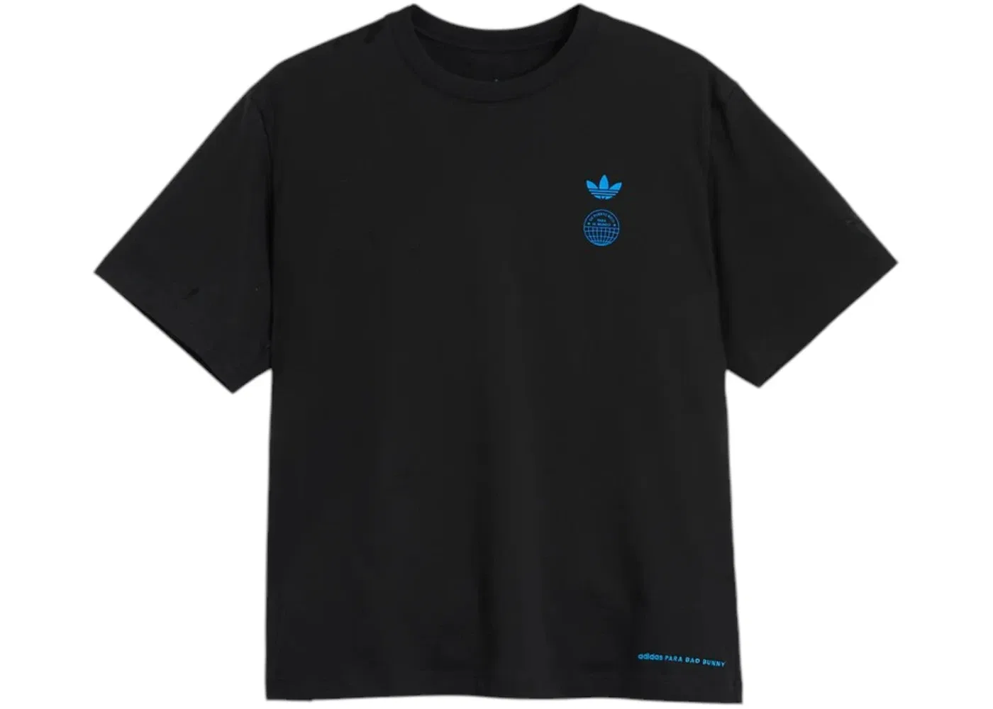 Футболка с принтом Adidas x Bad Bunny DtMF Tour Barcelona Heavyweight Merch Tee Adidas, Black — фото 2
