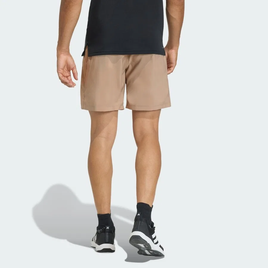 Шорты спортивные с принтом WORKOUT ESSENTIALS BASE WOVEN adidas, Темно-синий — фото 2