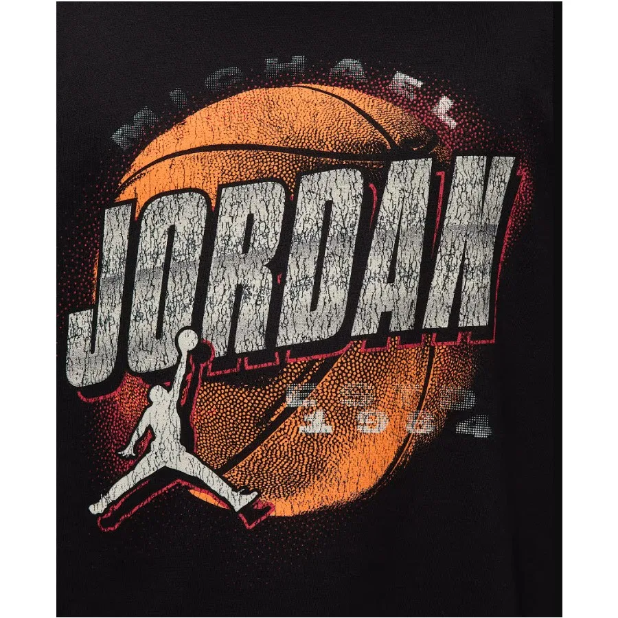 Детская футболка Nike с принтом Jordan Jdb Distressed Chrome, Черный — фото 4