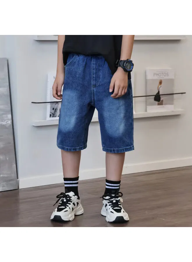 Шорты свободного кроя джинсовые для мальчиков Jeanswest, синий — фото 3