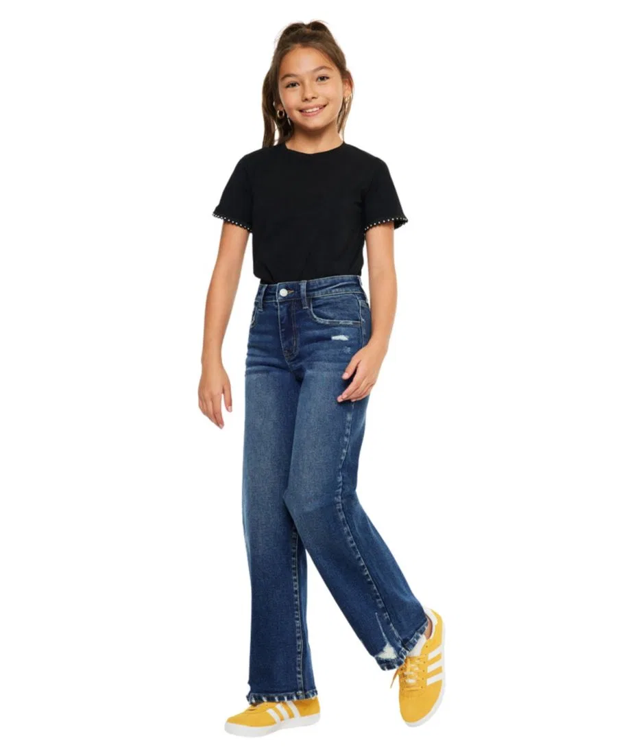 Джинсы Dania High Rise Wide-Leg KanCan, Dark Wash — фото 4