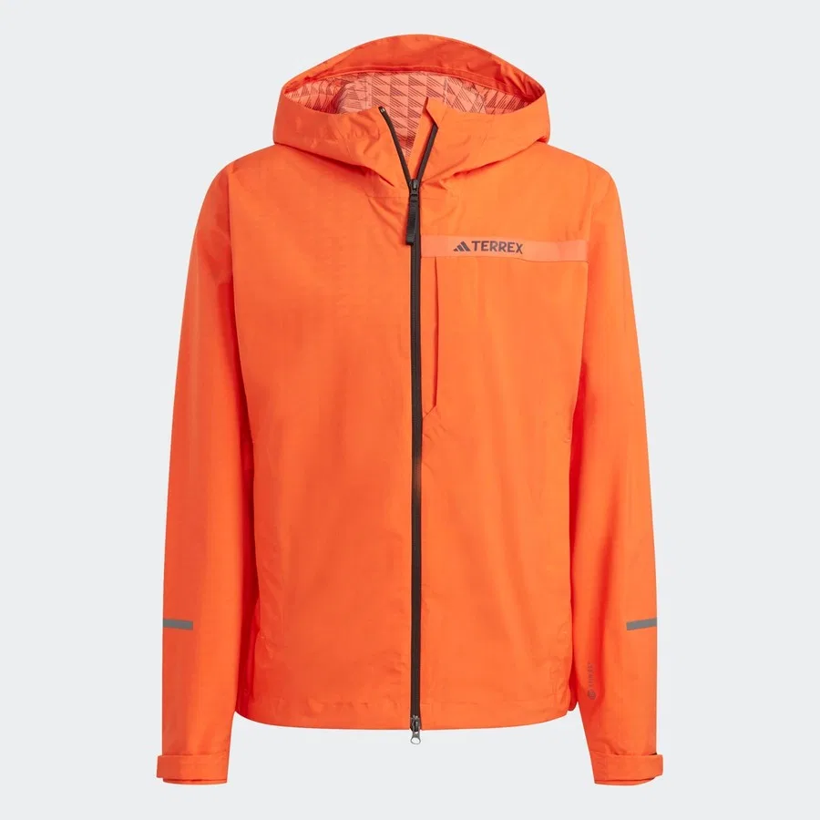 Мужская ветровка с капюшоном, водоотталкивающая, adidas Terrex Multi Rain.RDY, Оранжевый — фото 3