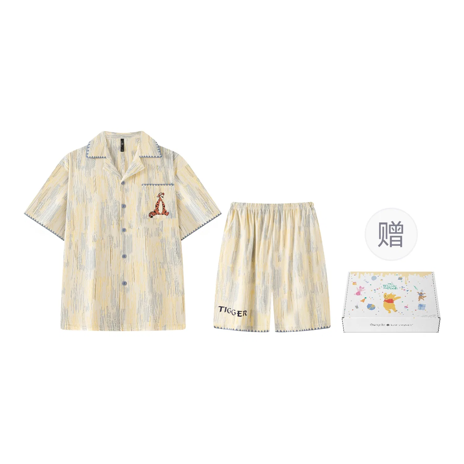 Комплект пижам с принтом Disney для детей, Beige Apricot, Gongdie