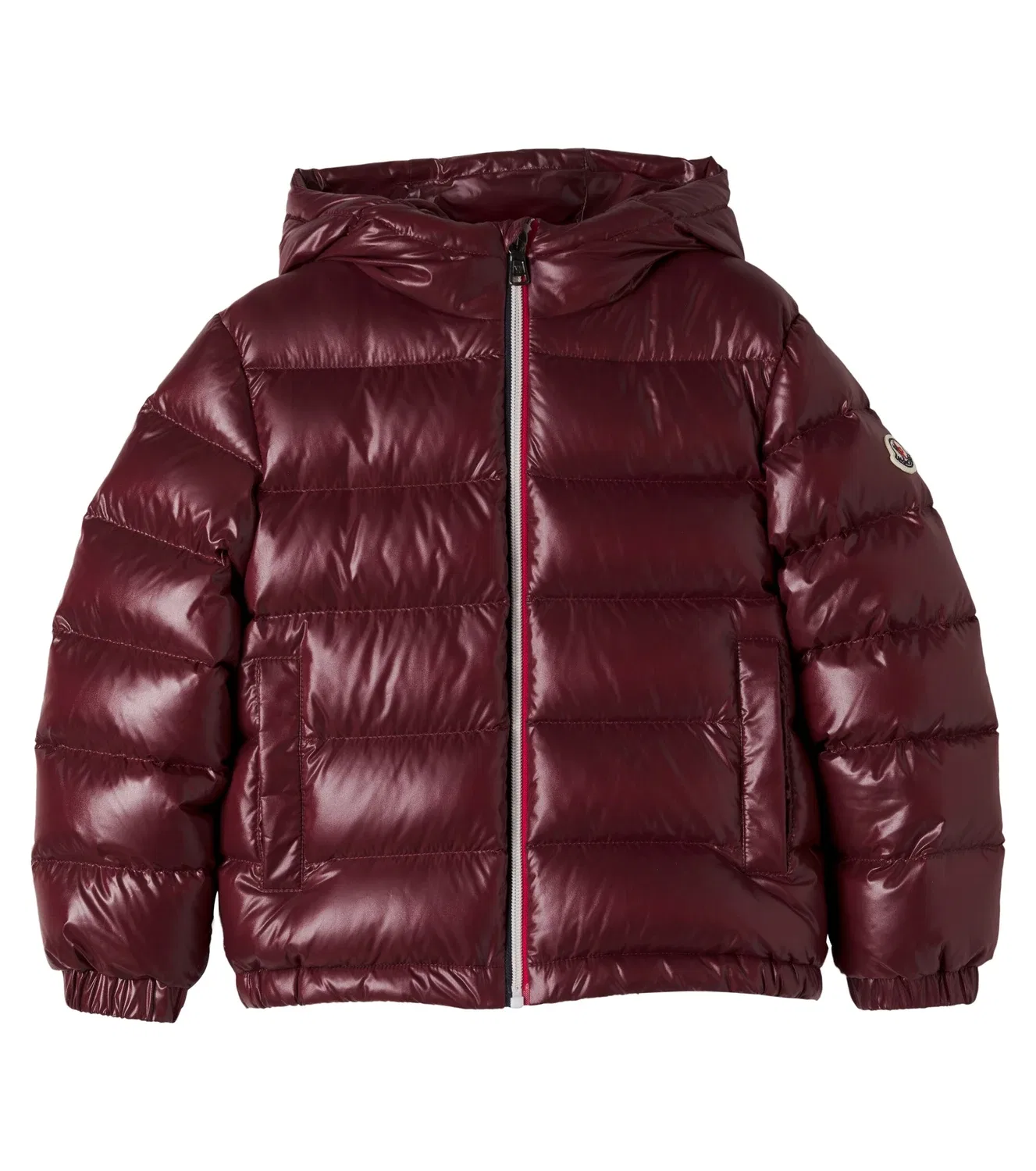 Пуховая куртка с капюшоном Aubert Moncler Enfant, бордовый