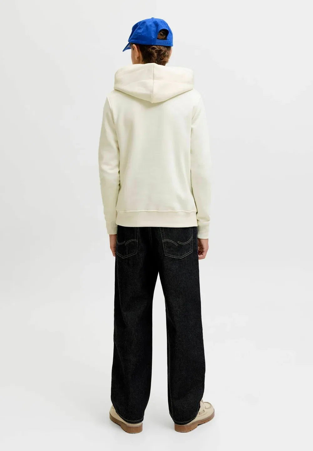 Худи с надписью, худи для подростков - худи Jack & Jones Junior, Whisper White — фото 3