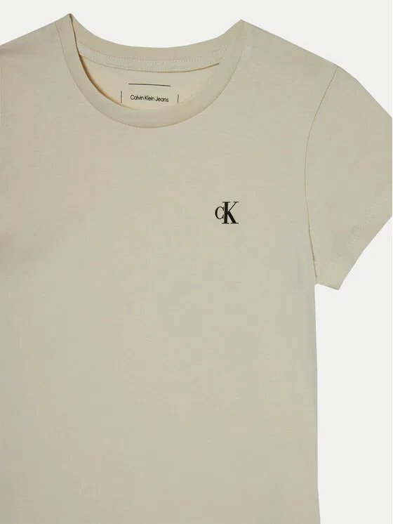 Комплект футболок slim fit Calvin Klein Jeans, хаки — фото 4