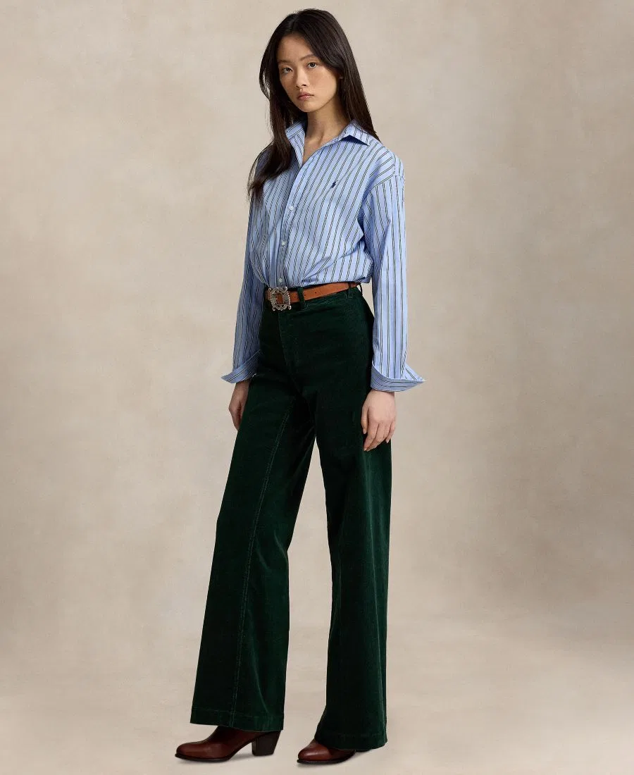Брюки женские из вельвета Beaton Corduroy Flared Polo Ralph Lauren, Green — фото 2