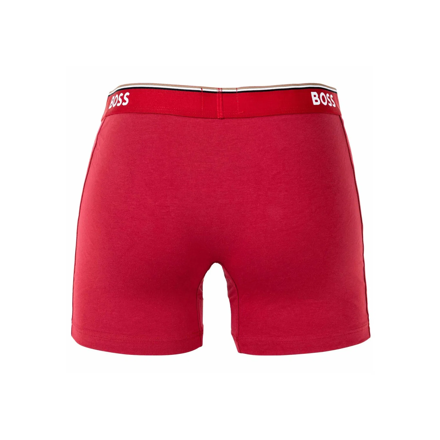 Мужские боксеры из хлопка с эластаном BOSS, Red/Blue/Black — фото 3