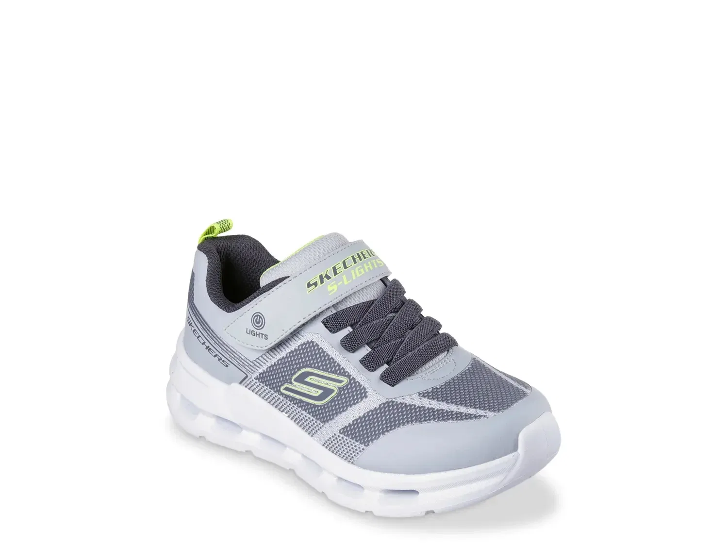 Кроссовки с подсветкой S-Lights Glide-Step Skechers, серо-зеленые