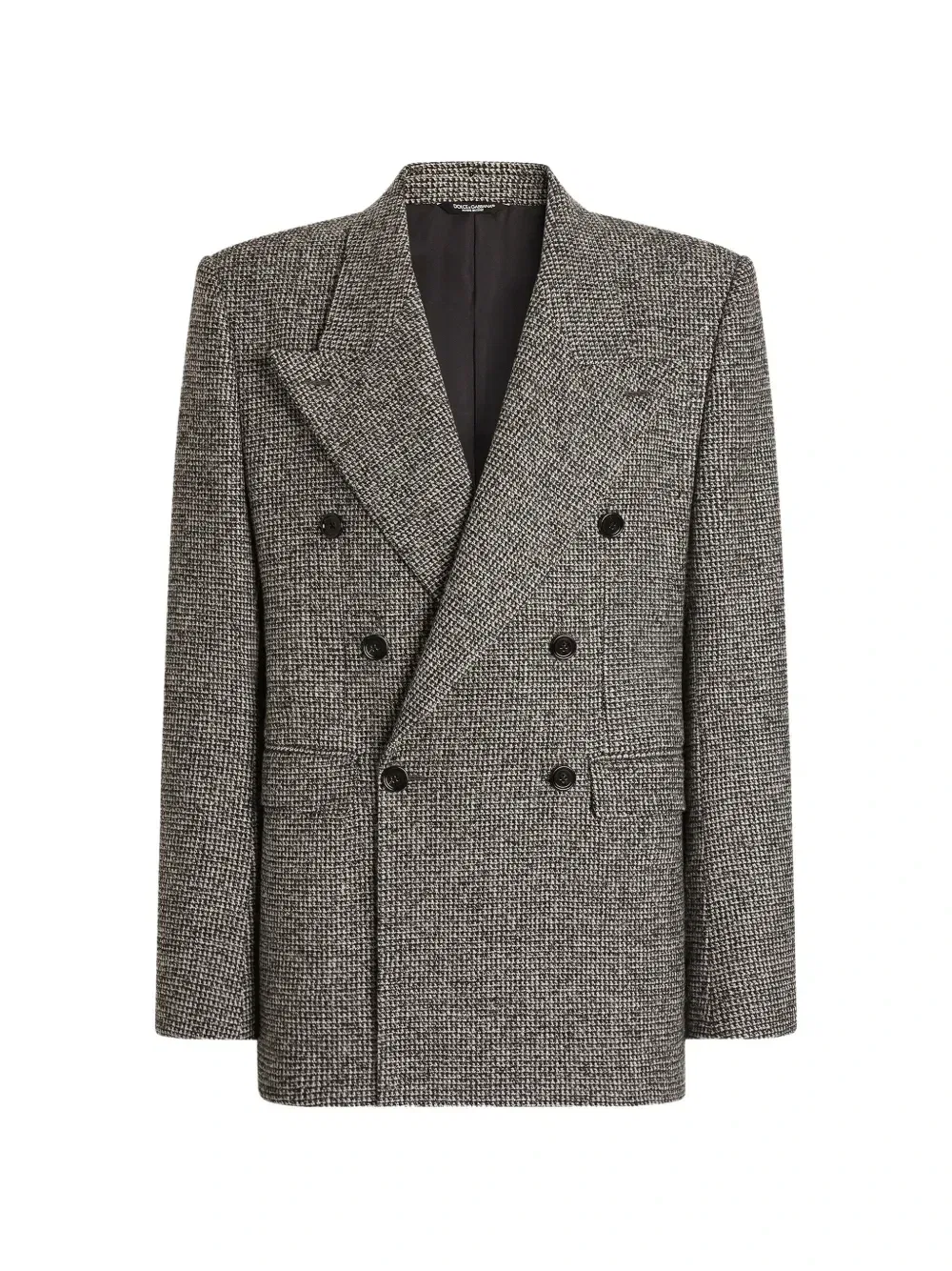 Двубортный пиджак Sinatra из смесовой шерсти Birdseye DOLCE & GABBANA, серый
