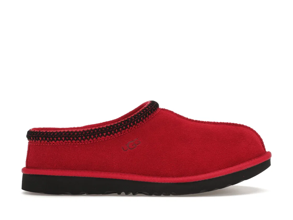 Детские тапочки с отделкой из искусственного меха UGG Tasman II Slipper, Samba Red