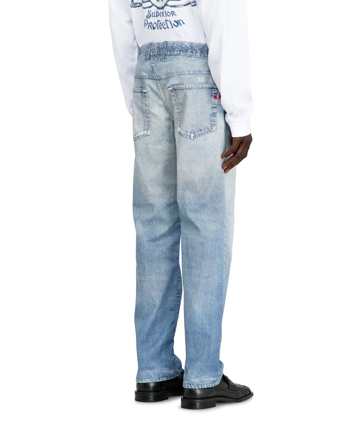 Мужские джинсы-джоггеры с принтом D-VEEKLEY-BW JOGG DIESEL, Light Indigo Blue — фото 2