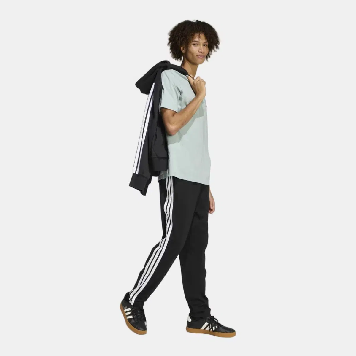 Мужская футболка, Summer Slide Trim, adidas, зеленый — фото 3