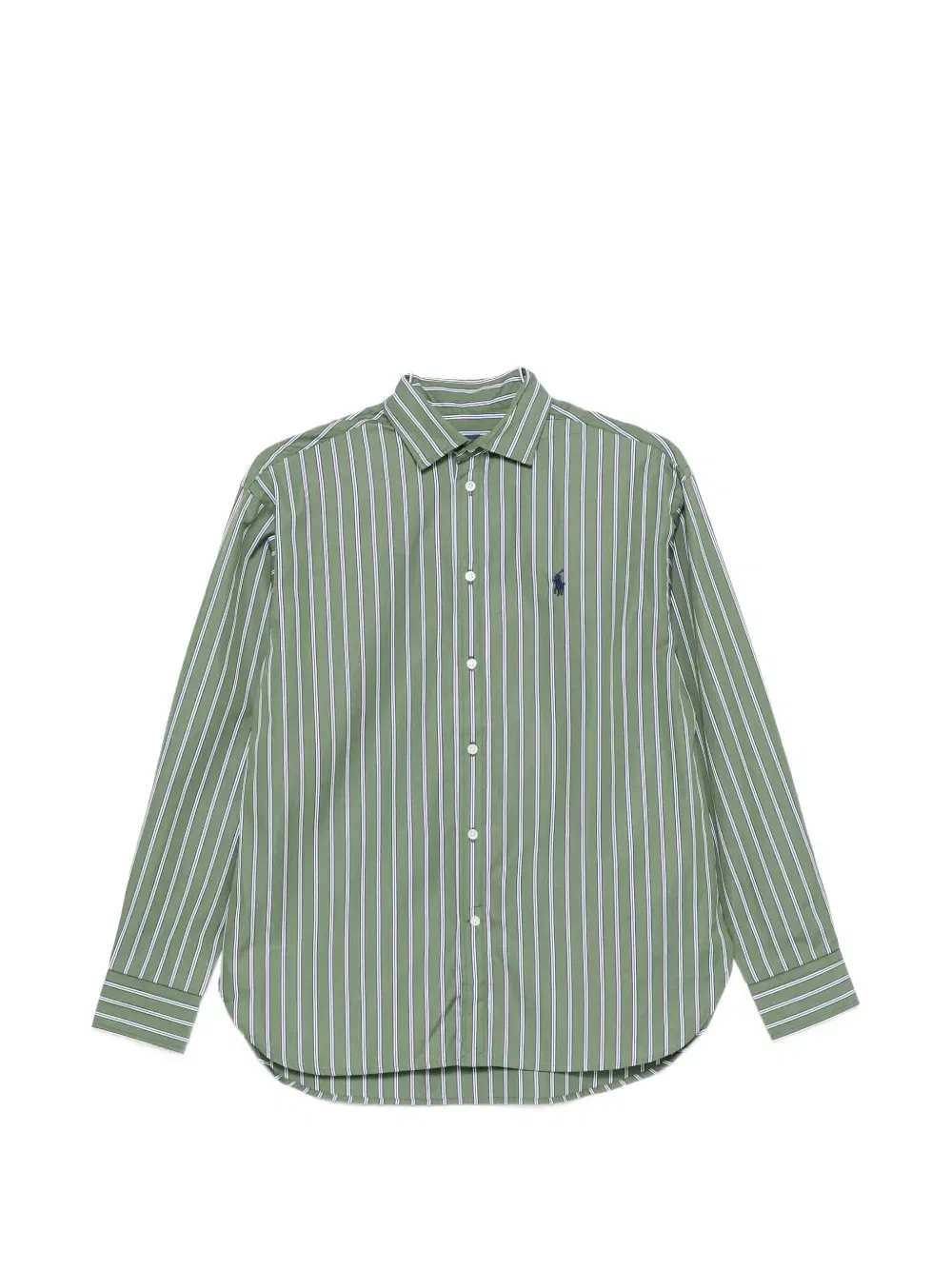 Полосатая рубашка с длинным рукавом Polo Ralph Lauren, зеленый