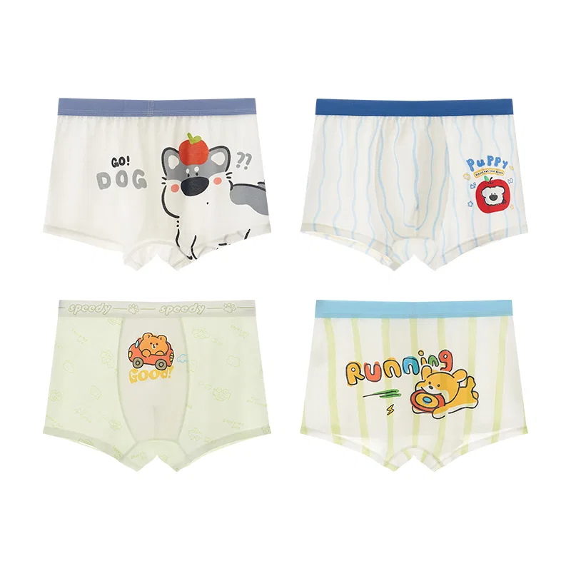 Детские трусы 4 Pack Gray Blue Light Green Lake Blue MIIOW
