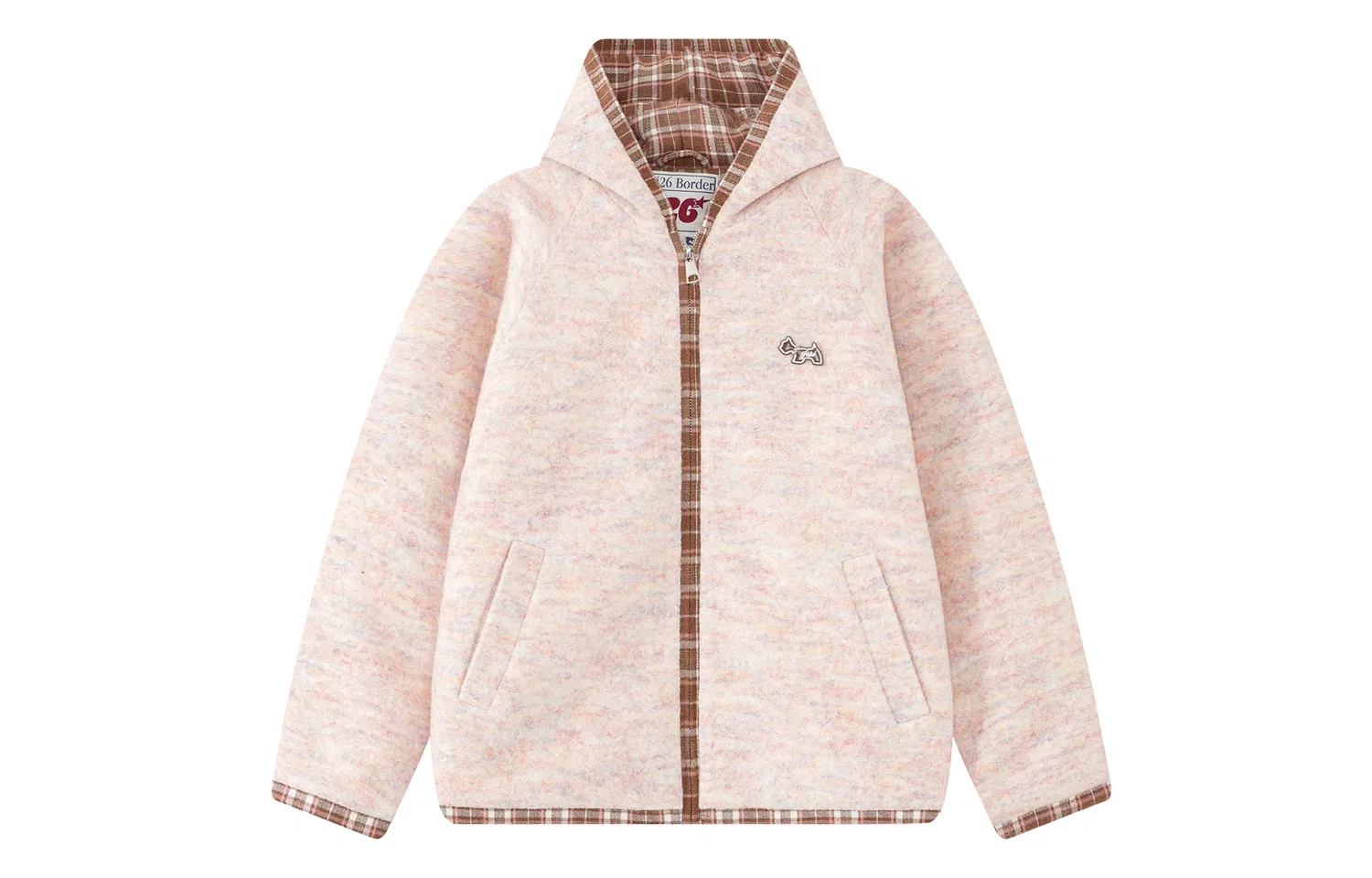 Детское утепленное худи с капюшоном F426, Pink