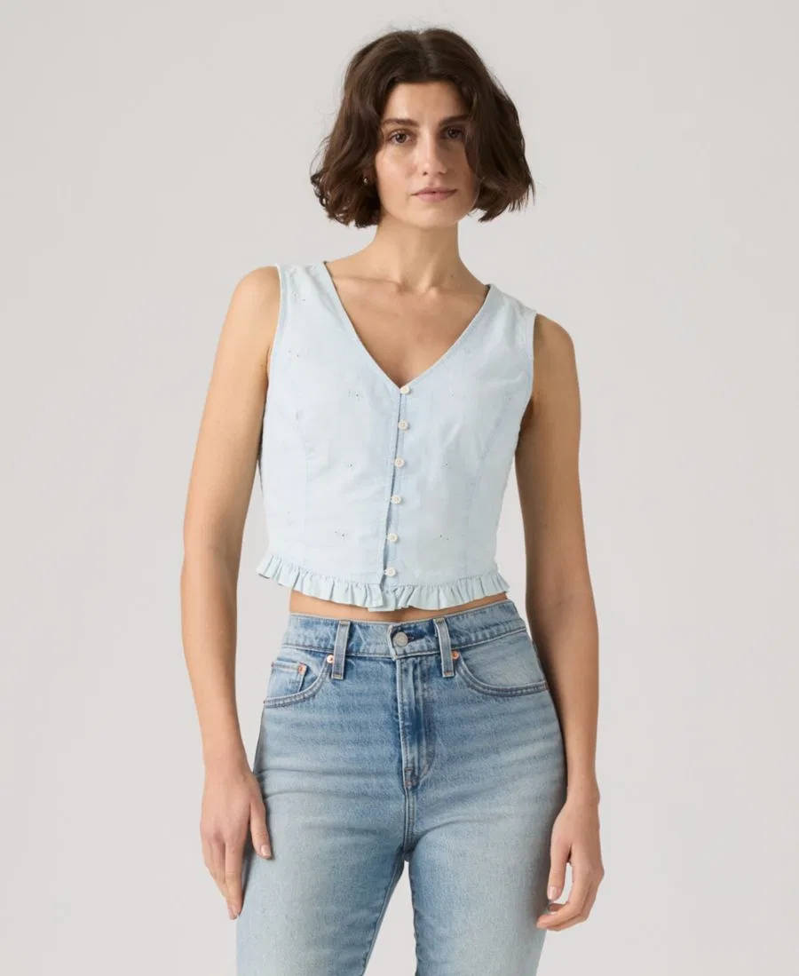 Блуза без рукавов с V-образным вырезом Teagan Mini Eyelet Levi's, Watch Me — фото 2