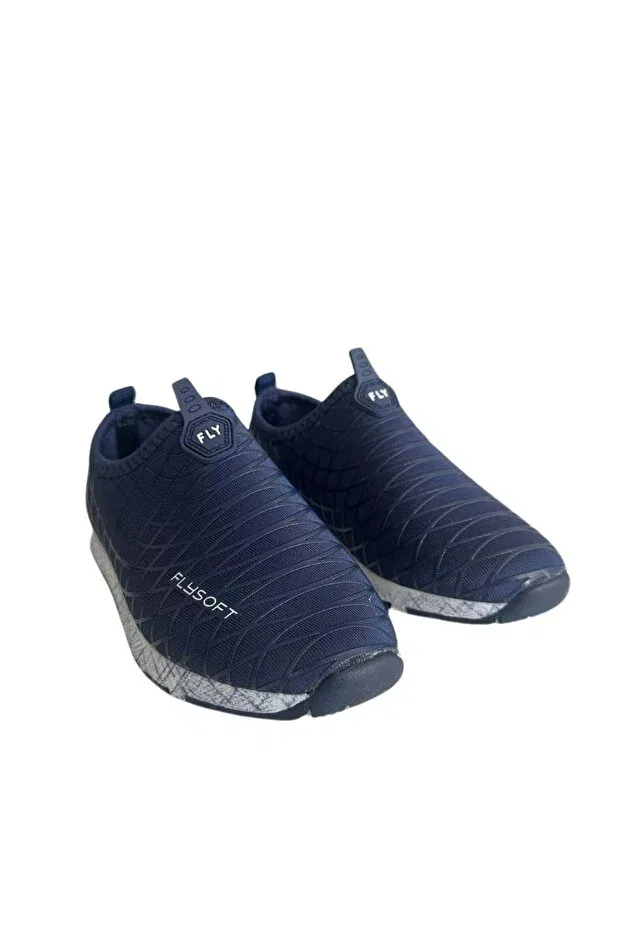 Детские туфли без застежки с этническим принтом Wakawakakidsstore, Navy Blue