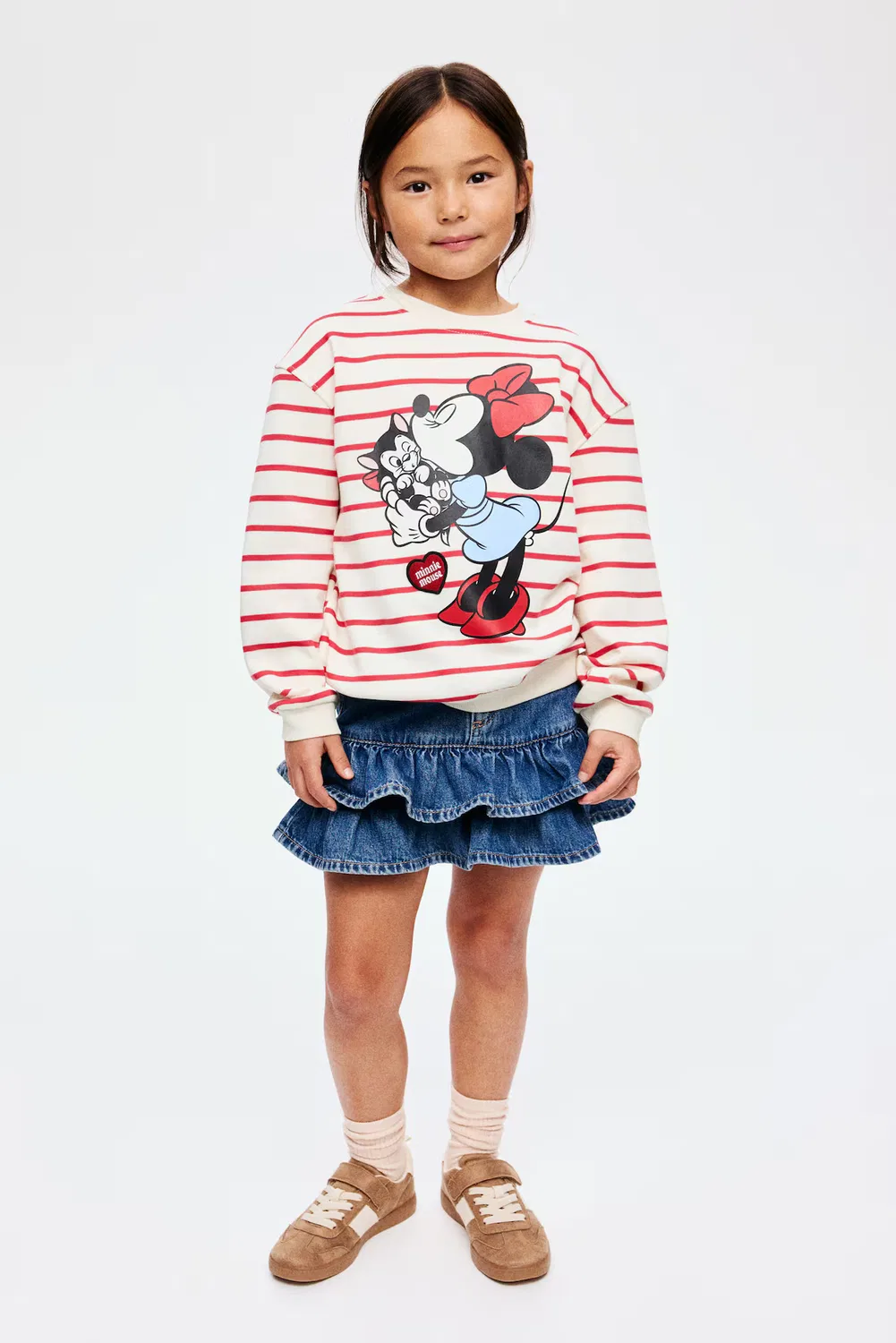 Толстовка с принтом H&M, Cremefarben/Minnie Maus