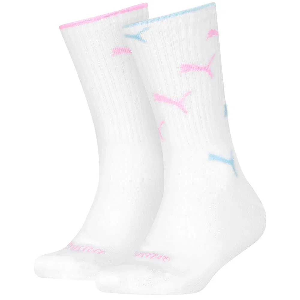Детские носки для девочек с принтом Swirl Puma, White