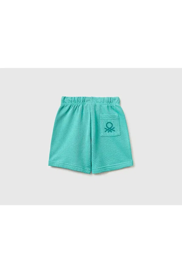 Детские шорты для мальчиков с принтом Benetton, Blue-Green — фото 2