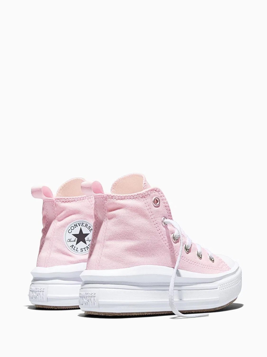 Кроссовки высокие платформа Converse Move, розовый/белый — фото 4