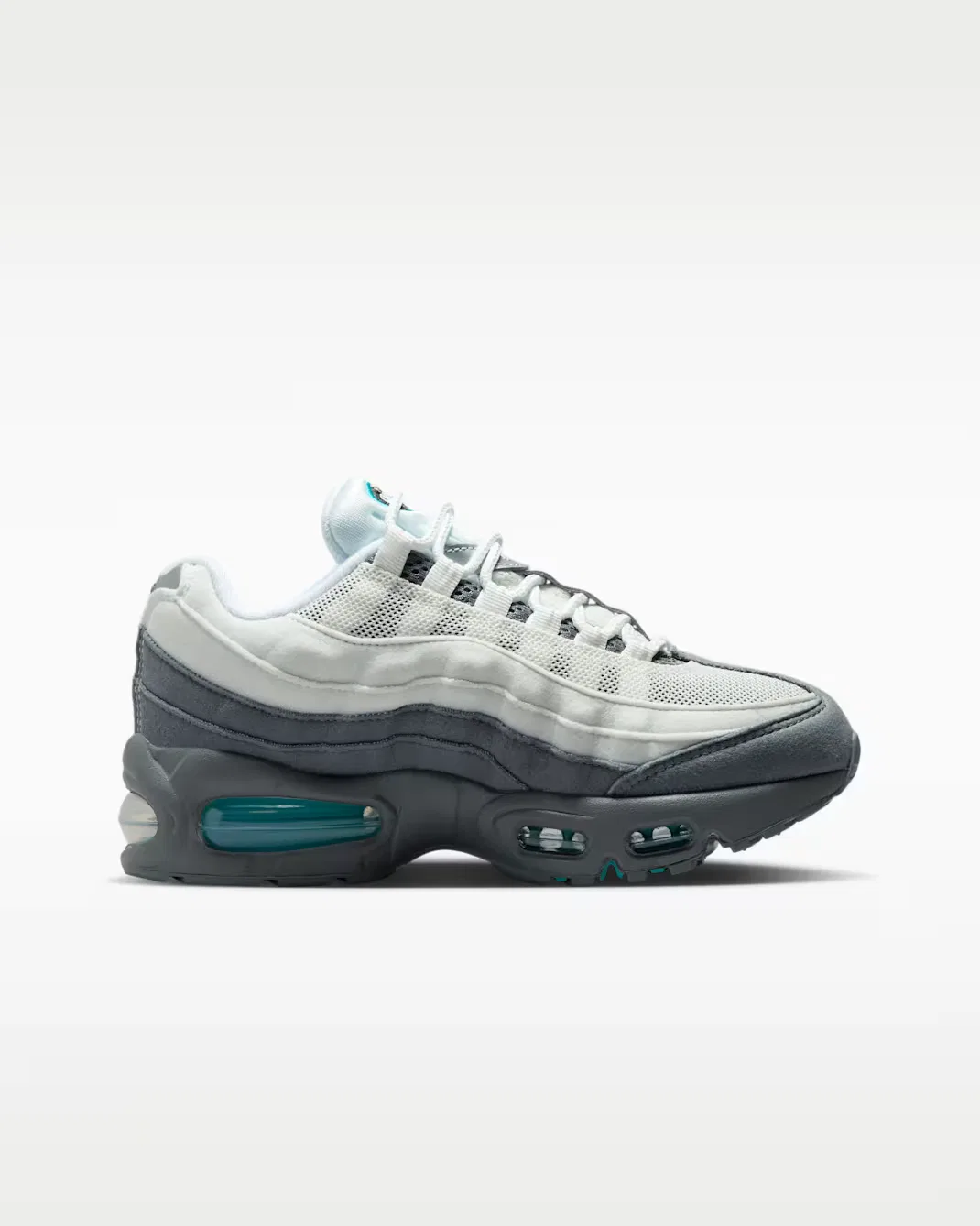 Кроссовки для детей постарше Nike Air Max 95 Big Bubble, Summit White/Smoke Grey/Dark Smoke Grey/Dusty Cactus — фото 3