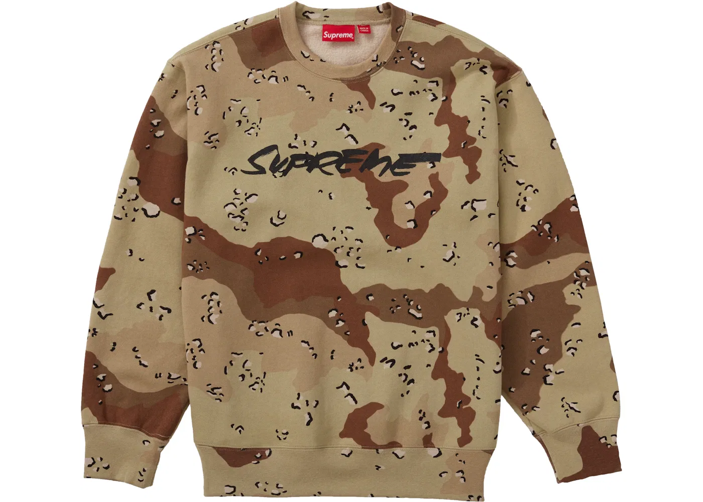 Мужской свитшот с принтом Supreme Crewneck, Chocolate Chip Camo
