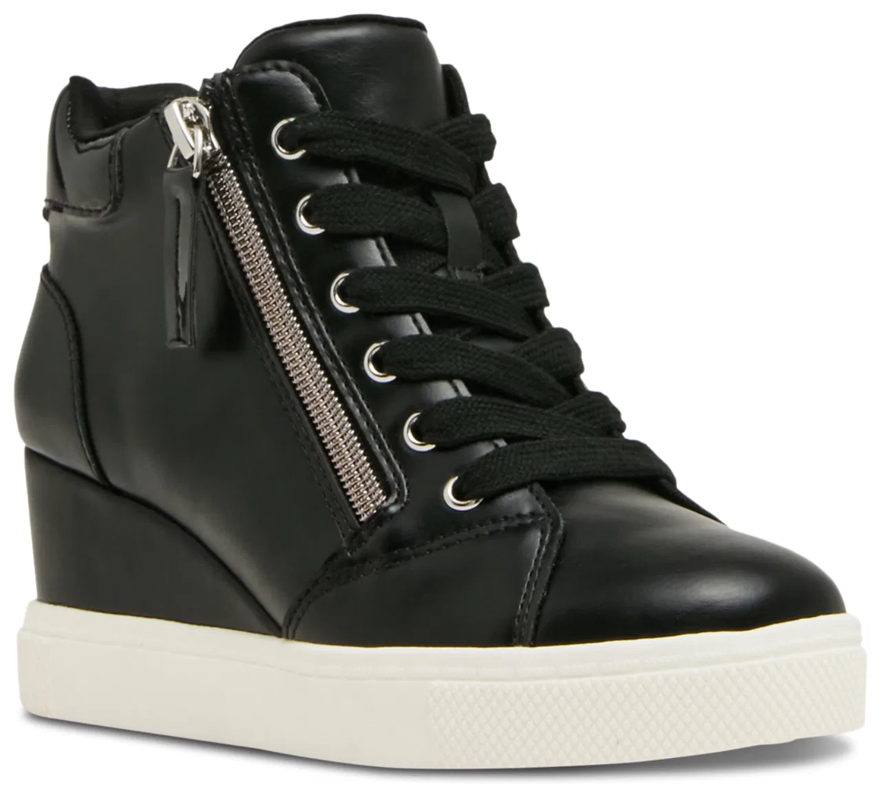 Детские кеды на танкетке с принтом Steve Madden, Black — фото 2