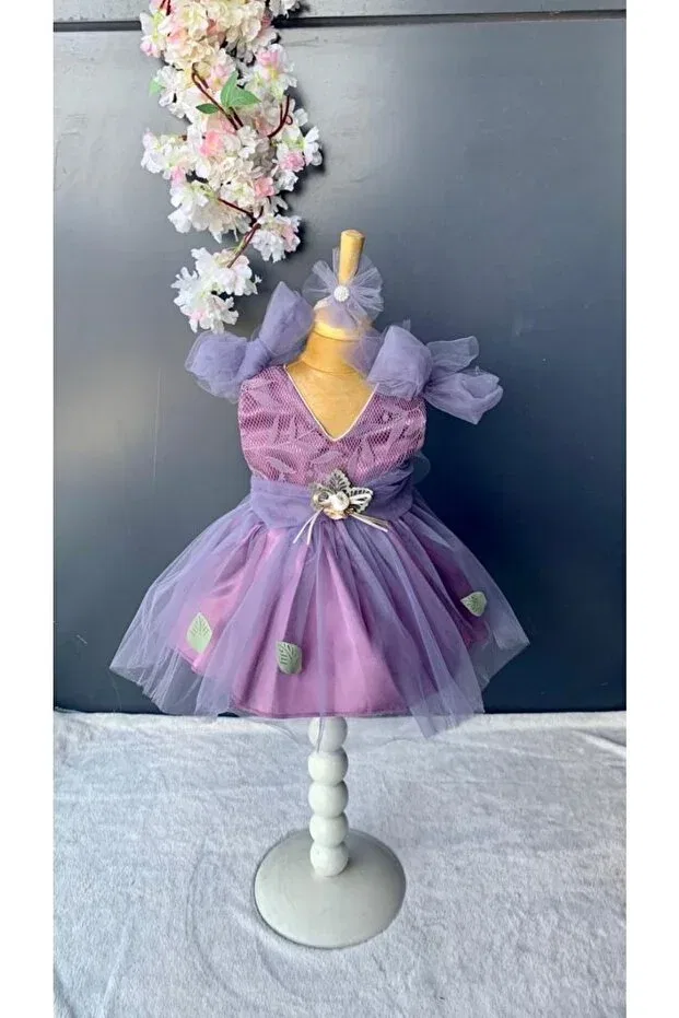 Детское платье для девочек без рукавов Petite Ponpon Baby, Purple