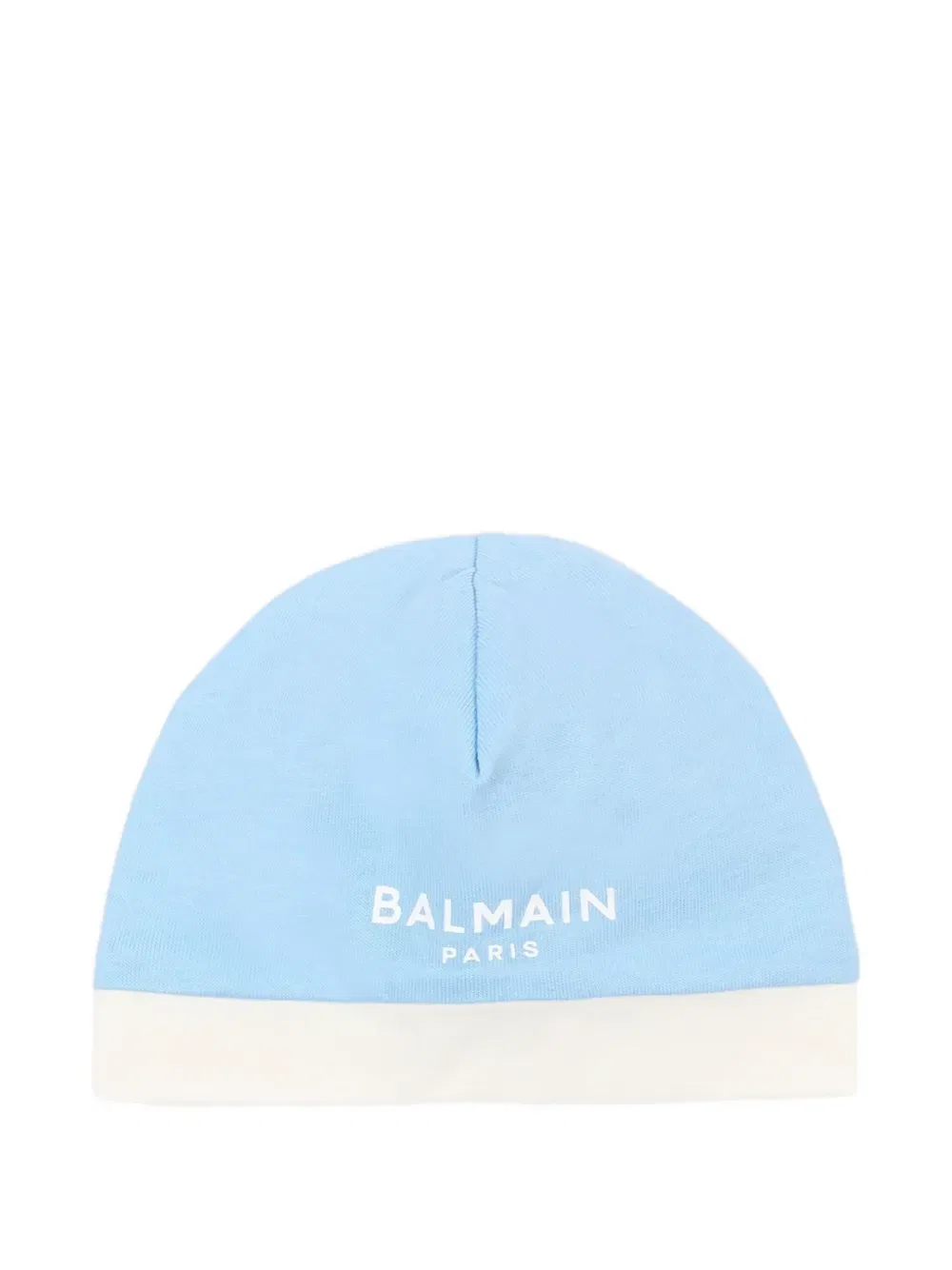 Боди-комбинезон с нагрудником и шапочка с логотипом Balmain Kids, синий — фото 3