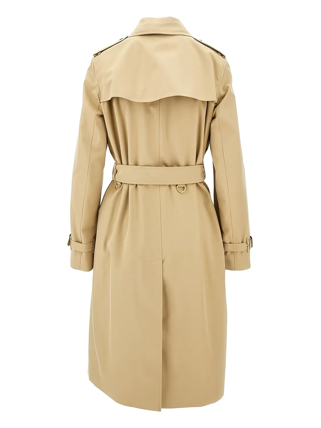 Двубортное тренч-пальто из хлопка Burberry, нейтральные — фото 3