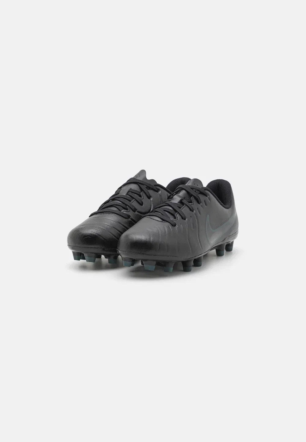Футбольные бутсы Jr Tiempo Legend 10 Club FG/MG для твердого грунта Nike Performance, Black/Deep Jungle — фото 2