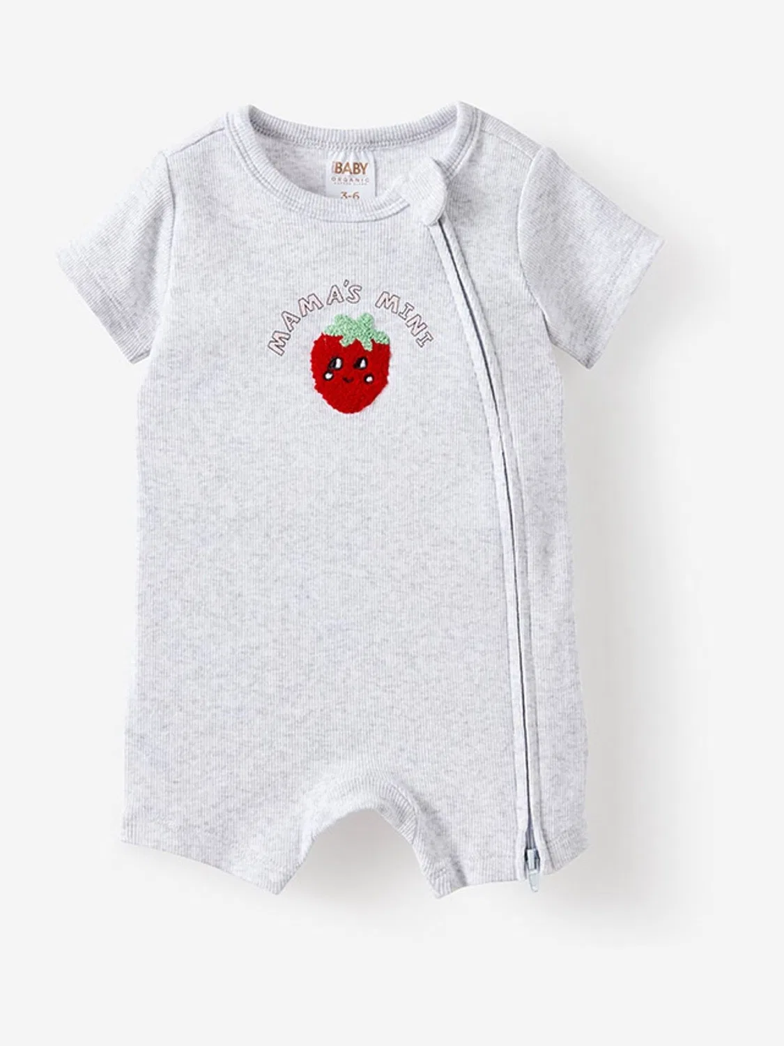Ромпер с коротким рукавом, модель Zip Romper Cotton On, серый