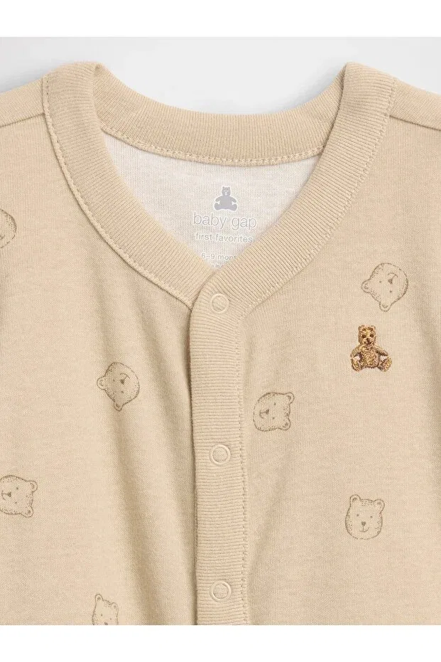 Детский комбинезон для новорожденных с принтом Brannan Bear Gap, Light Brown-001 — фото 2