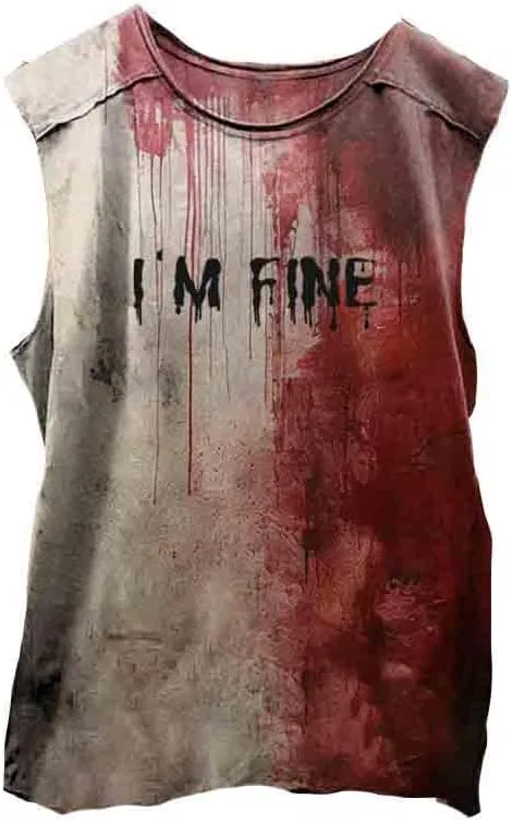 Мужская футболка с принтом I'm Fine, Retro