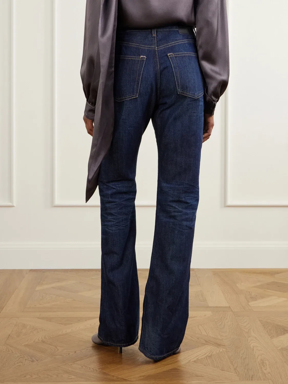 Джинсы с прямой штаниной и средней посадкой Acne Studios, синий — фото 4