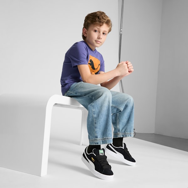 Кроссовки для больших детей Suede Xl Puma, черный — фото 3