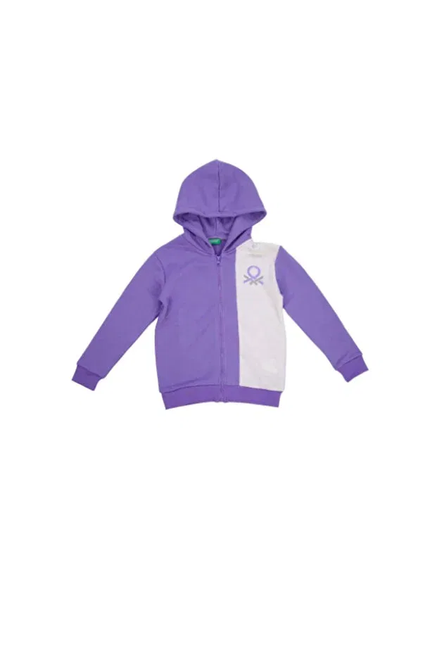 Детский кардиган для девочек с капюшоном Benetton, Lila