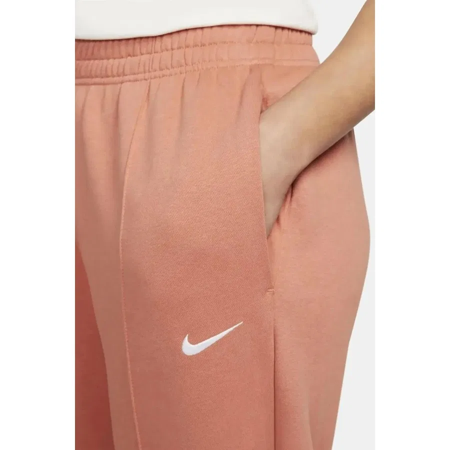 Спортивные брюки из флиса с утягивающим поясом Nike Sportswear Essential, Оранжевый — фото 3