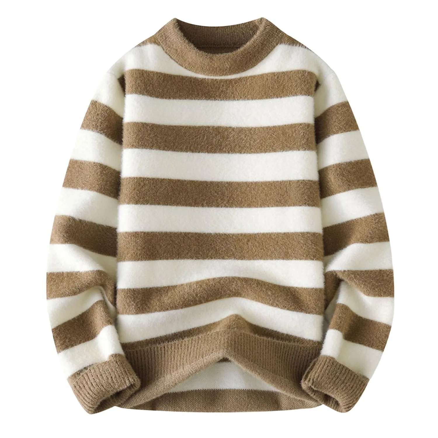 Мужской свитер с жаккардовым узором Retro Jacquard Knit, 3-cachi