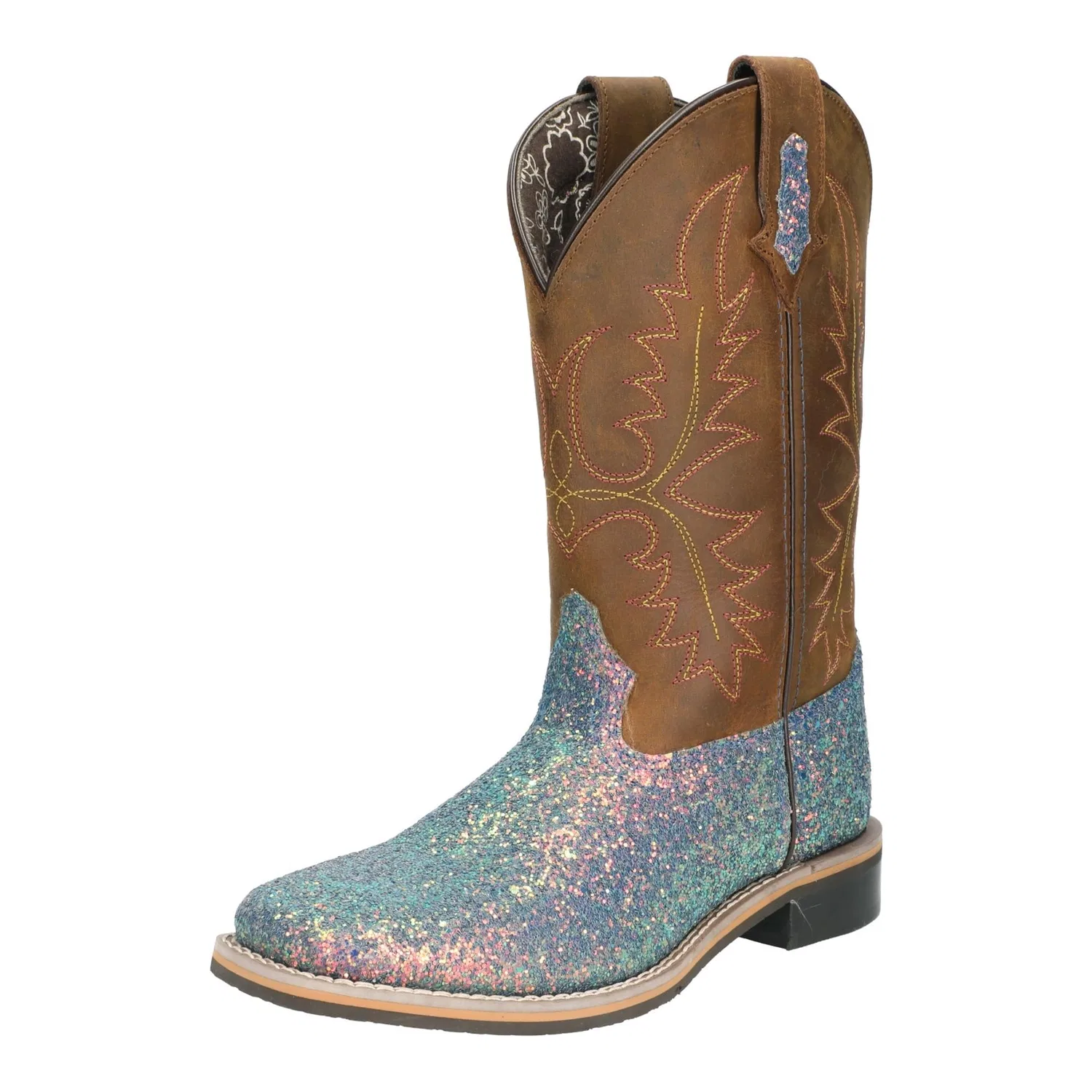 Детские ботинки для мальчиков с принтом Western Wisteria Smoky Mountain Boots, Antique Brown Pink