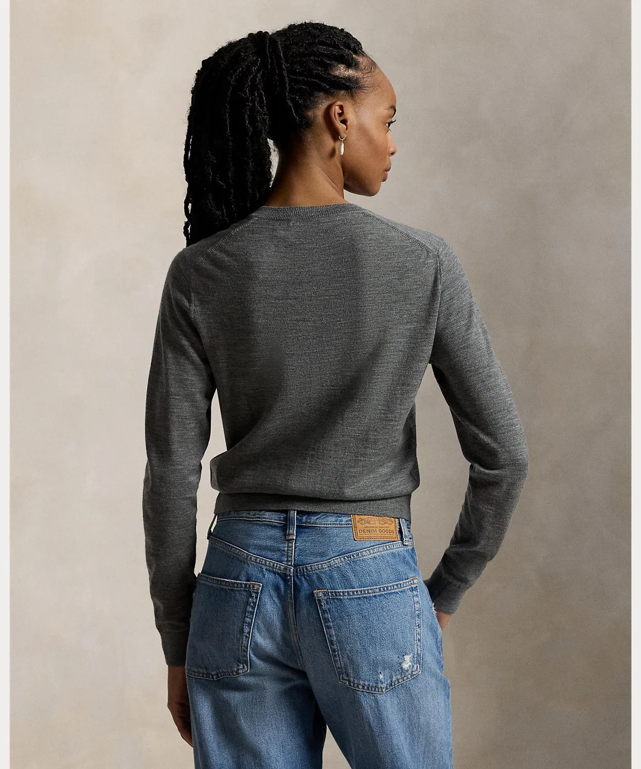 Женский кардиган из шерсти с длинным рукавомPOLO RALPH LAUREN, Серый — фото 2