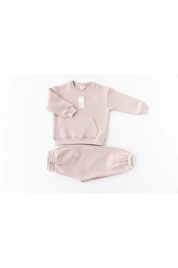 Детский спортивный комплект для девочек хлопковый Basics Nilue, Pink
