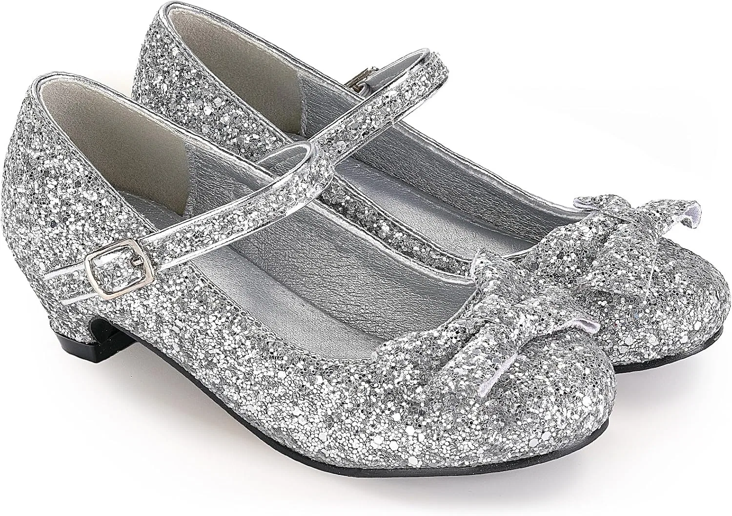 Детские туфли для девочек с блестками Haysandy, Silver