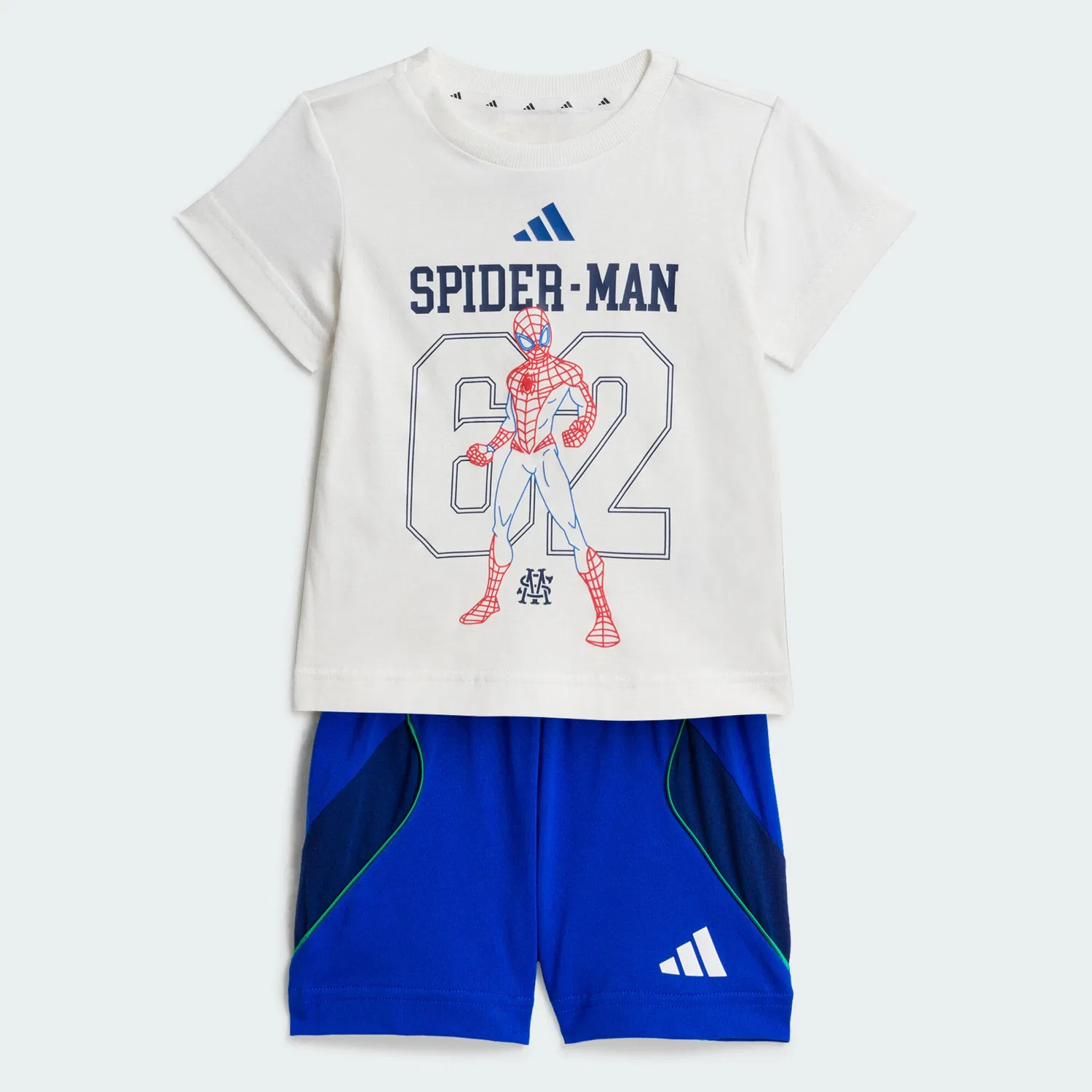 Детский комплект с принтом Spider-Man Adidas, Weiß / Konigsblau