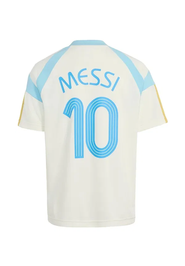Футболка Messi House of Tiro для детей и мужчин - одежда национальной сборной Adidas Performance, синий/кремовый — фото 2